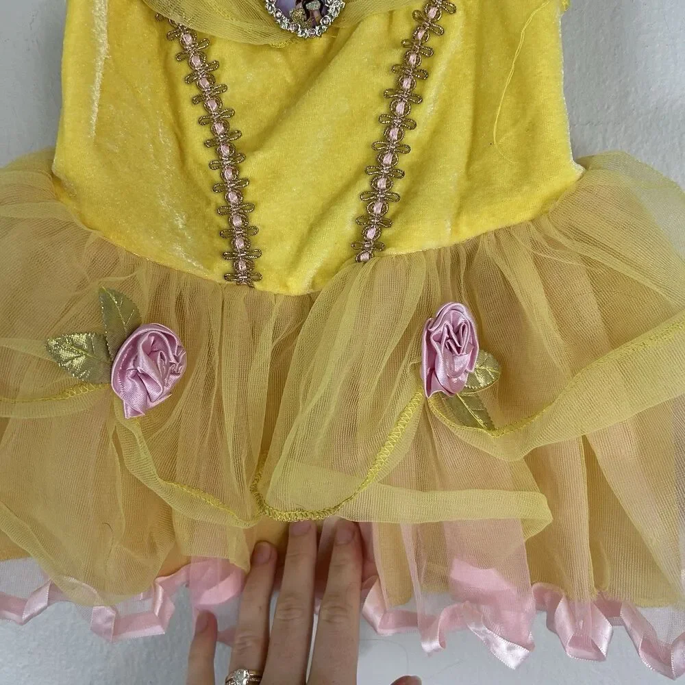 DISNEY PRINCESS BELLE COSTUME DRESS HALLOWEEN INFANT BEAUTY BEAST 6-12 MONTH